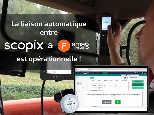 Scopix en liaison automatique avec Smag Farmer